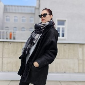 Usnjen podložen plašč Shearling - Image 2