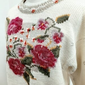 Vintage pulover s potiskom vrtnic - Image 3